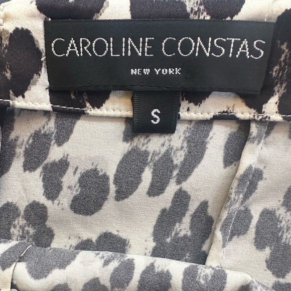 Caroline Constas Silk Blend Animal Print Midi Skirt With Side Slits Small EUC! - Picture 12 of 13